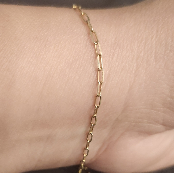 Jewelry - 14kt gold paperclip link bracelet